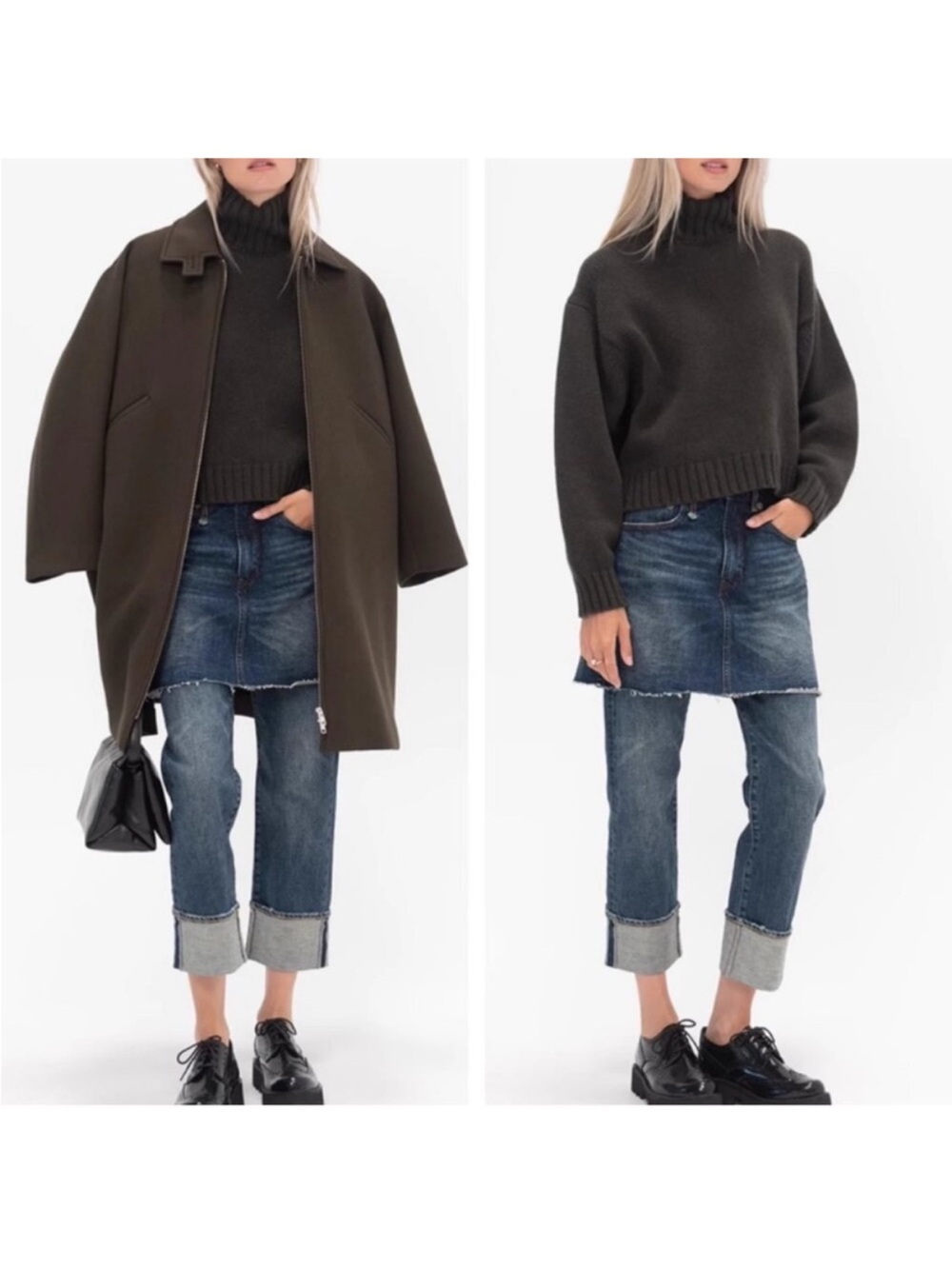 💥 R13 ULTRA-RARE NWT Double Romeo Skirt-Over-Jeans GRAIL #33/100 Sz 29